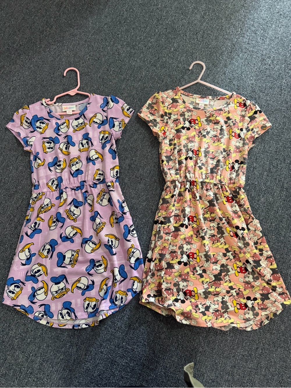 LuLaRoe Kids' Pink & Lavender Disney Character Print Dresses